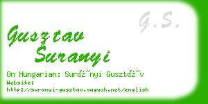 gusztav suranyi business card